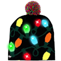 Miniatyrbillede 1 af 5: LED Julehat Lys Op Julehatte, Strikhatte med 6 Colo
