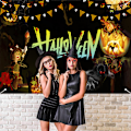 Pikkukuva 4 / 5: Halloween-seinävaate, pimeässä hohtava seinävaate, psykedeelinen aave