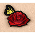 Miniatyrbillede 5 af 5: 11 stk. roseblomster stryge-på lapper applikation til håndværk, broderi