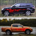 Miniatyrbillede 5 af 5: 2 stk. 103'' Universal Flame Graphics Bil Auto Karosseri Side Sticker Red