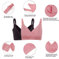 Miniatyrbillede 3 af 8: Gravide kvinders frontåbne knap amme-bh - Pink XL