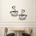 Miniatyrbillede 1 af 6: Kaffe Kop Design Vægklistermærker Hjem Dekaler Køkken Restaurant D