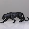 Miniatyrbillede 1 af 5: Panter Skulptur Moderne Leopard Statue Geometriske Dyr Resin