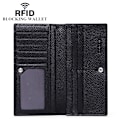 Pikkukuva 3 / 5: Naisten pitkä lompakko RFID-varkaudenestoharjalla, superohut huippulaatuinen nahka