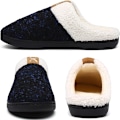 Miniatyrbillede 3 af 5: Herreslippers Memory Foam Komfort Fuzzy Plysforing Slip On In