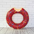 Miniatyrbillede 5 af 5: Svømmering, 1 stk. PVC oppustelig ring, donutformet flydende