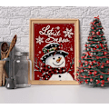 Miniatyrbild 2 av 7: Vuxen Diamantmålning Set, Jul Snögubbe Diamantkonst Set 5D