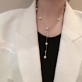 Miniatyrbilde 2 av 5: Perle Choker Delikat Halskjede Justerbar Perle Tiny Dainty Chai
