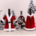 Miniatyrbillede 2 af 7: 2 stk. julevinsæt julekjole vinflaskesæt jul