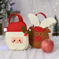 Miniatyrbilde 3 av 4: 3 stk julebarneveske julegodteripose i fleece