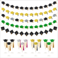 Miniatyrbillede 2 af 6: Graduation Banner Vi er stolte af dig Dr. Hat Sort Guld Graduati