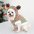 Miniatyrbillede 4 af 5: Jul Hætte Hundekostume Ternet Kæledyr Hund Sweater Uld Hjorte Hor