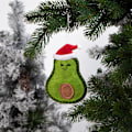Miniatyrbillede 2 af 5: 3 stk. juletræshæng i filt - avocado