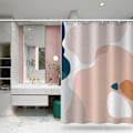 Pikkukuva 2 / 5: Boho Modern Fabric Shower Curtain Mid Century Abstract Mountain