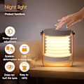 Miniatyrbillede 5 af 6: Dæmpbar Touch Light Sengebordslampe, Bærbar Sengebordslampe