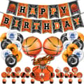 Basketball-tema bursdagsfestdekorasjoner