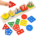 Pikkukuva 1 / 4: Montessori-lelut 1 2 3-vuotiaille pojille ja tytöille, puiset S