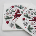 Miniatyrbild 6 av 7: Jul Festartiklar Jul Älg, Julgran, Snöflinga
