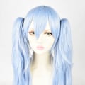 Miniatyrbilde 3 av 5: Stjerne- og snøprinsesse karakter parykk snø hatsune split cos blå