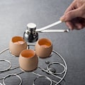 Miniatyrbillede 2 af 5: 2 stk. æg dampkoger kurvholder, dampkoger stativ, æg dampkoger