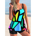 Miniatyrbild 1 av 5: Dam Badkläder Tankini Set Baddräkt Plus Size L