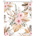Miniatyrbillede 4 af 4: Boho Bohemian Rose Blomster Bruseforhæng 59x70.8 Tommer Blush Flow