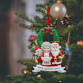 Miniatyrbillede 2 af 6: Familie på 3 personlige julepynt Julemand og fru Clau
