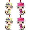Miniatyrbilde 1 av 5: 4PCS Elizabeth II Queens og Corgi Akryl Suvenirer, Søte Tegneseriefigurer
