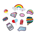 Miniatyrbillede 1 af 5: 11 patches, stryge-på broderet patch i form af regnbue -