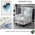 Miniatyrbild 3 av 7: Wingback-fåtöljöverdrag Stretch Spandex Wingback-fåtöljöverdrag Soffa