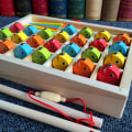 Miniatyrbilde 4 av 5: Trefunksjonell fiskelæringsboks i tre for barn