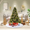Miniatyrbild 4 av 6: Julgransmatta 90cm Snövit Plysch - Julgransfest Dekoration