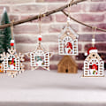 Miniatyrbillede 5 af 5: 1 stk. Træ Julepynt Kreativt Vindue Åbning Nisse