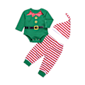 Miniatyrbild 1 av 6: 3-delad jultomte-outfit för babypojkar och -flickor, långärmad sparkdräkt med