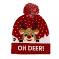 Miniatyrbild 1 av 4: LED Julhatt, Unisex Blå Lysande Julhatt Stickad Ha