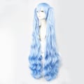 Miniatyrbilde 2 av 5: Stjerne- og snøprinsesse karakter parykk snø hatsune split cos blå