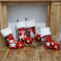 Miniatyrbillede 3 af 5: 4 stk. julepynt med lys Kenaf broderi Chri