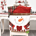 Miniatyrbild 1 av 5: Set med 2 julstolsryggar, tomte, snögubbe, ren