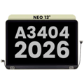 Komplett LCD-skärmmontering för MacBook Neo 13\" A3404 (2026) (Begagnad OEM-dragning: Klass B) (Citrus)