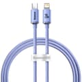 Baseus kabel Crystal Shine USB-C - Lightning 1,2 m 20W lila lila