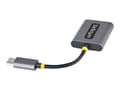 Miniatyrbild 5 av 9: Startech USB-C Headphone Splitter, USB Type C Dual Headset Adapter w/Microphone Input, USB C to 3.5mm Adapter/Earphone Dongle, USB C to Audio Jack/Aux