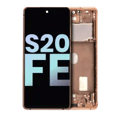 OLED Assembly With Frame For Samsung Galaxy S20 FE 4G / 5G (Service Pack) (Cloud Orange) orange