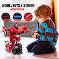 Miniatyrbild 3 av 6: 1:18 24 CM RC bil 2 i 1 Transformer Robot bil blå blå