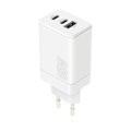 Maxlife MXTC-08-65ACC PD QC laddare 2x USB-C 1x USB 65W vit vit