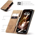 Miniatyrbillede 6 af 9: CaseMe 0013 Læder Wallet Case til iPhone 16 pro max brun brown