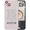 Bakglas med MagSafe-magnet för iPhone 15 Plus (ingen logotyp) (eftermarknad) (rosa) rosa