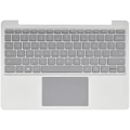 Toppfodral med tangentbord (ANSI US) och styrplatta för Microsoft Surface Laptop Go (1943) (silver) silver