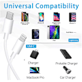 Miniatyrbild 3 av 8: 2 st 1m iPhonekabel usbc-ligthing