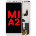 LCD-enhet med ram för Xiaomi Mi A2 (Eftermarknad Plus) (Vit) vit