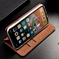 Miniatyrbild 3 av 3: iphone 14 pro max TPU-läder fodal mörkblå vnröd
